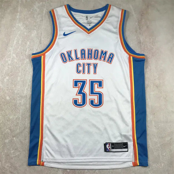 [BUNJANG] NBA Oklahoma City Thunder Kevin Durant #35 White Hot Press Jersey / NBA 농구 썬더 35번 케빈 듀랜트 화이트 핫프레스 S-XXL