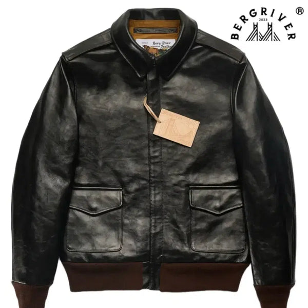 [BUNJANG] BERG RIVER Horsehide Leather A2 Jacket / 버그리버 BERG RIVER 홀스하이드 말가죽 a2 자켓
