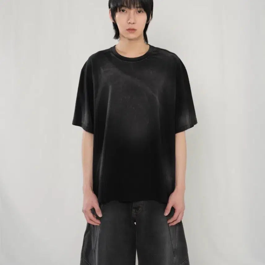 [BUNJANG] J.U.A.N HOMME Vintage Washed Half Sleeve T-Shirt Black / L] 주앙옴므 빈티지 워싱 하프 슬리브 티셔츠 (블랙)