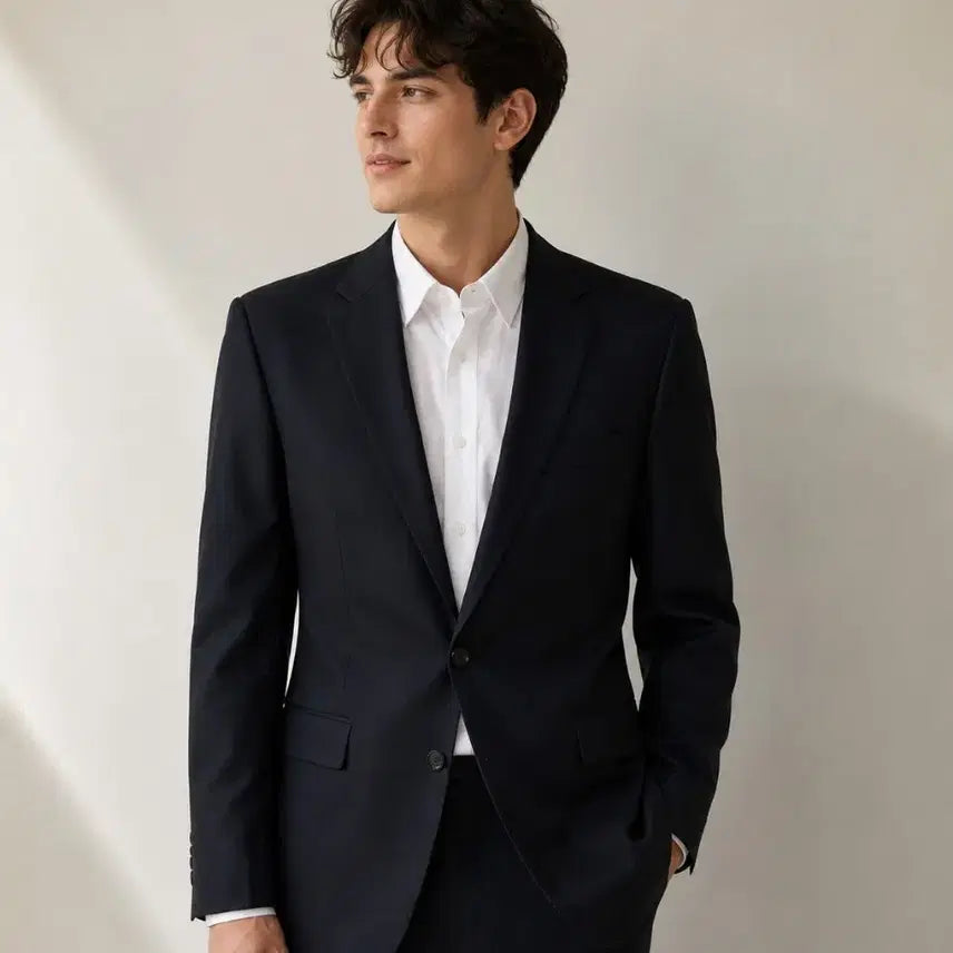 [BUNJANG] FLAME HOMME Virgin Wool Blend Single-Breasted Tailored Blazer / 버진울 98% 이태리 여행중 구입한 남성 블레이저 수입자켓 100~105 (FLAME HOMME)