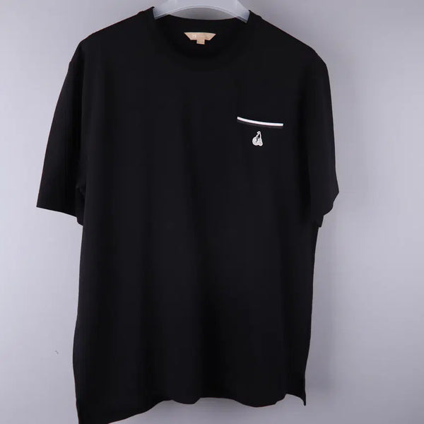 [BUNJANG] Beanpole Black Ice Cotton Tipping Round Neck Pique Short Sleeve T-Shirt Size 115 / 빈폴 블랙 아이스코튼 티핑 라운드넥 피케 티셔츠 반팔 (115)
