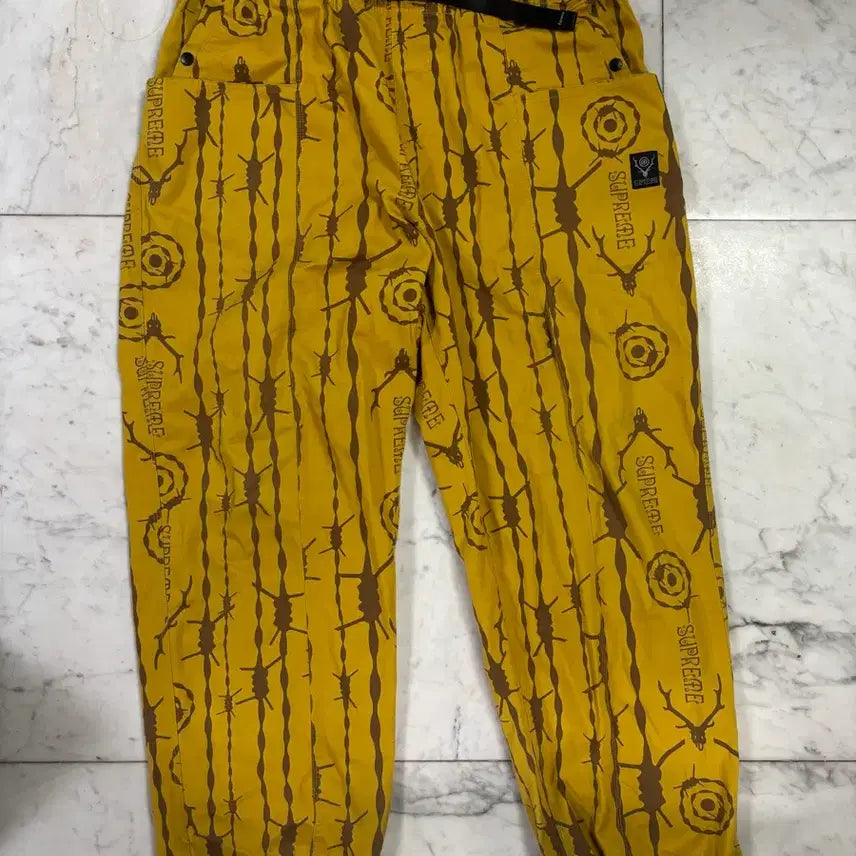 [BUNJANG] Supreme x South2 West8 Belted Pants Yellow 21SS / 슈프림 x 사우스2 웨스트8 벨티드 팬츠 옐로우 - 1 21SS