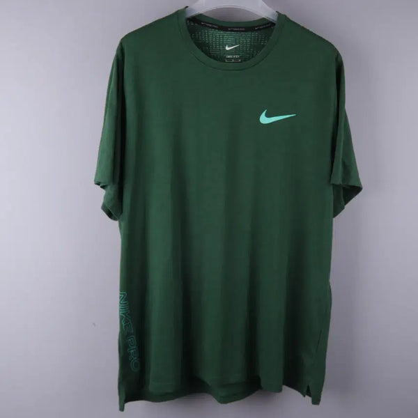 [BUNJANG] Nike Pro Dri-FIT Short Sleeve Top Running T-Shirt Green XL / 나이키 프로 드라이 핏 숏슬리브 탑 러닝 반팔 그린 (XL)