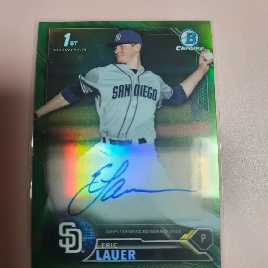 [BUNJANG] Eric Lauer Bowman Chrome Auto Green Card - Limited Edition 99 / 다저스 기아 용병)에릭 라우어 99장 한정 바우만크롬 오토 그린 카드