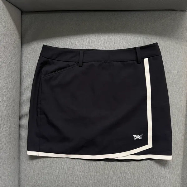 [BUNJANG] PXG Colorblock Golf Skirt / 정품) PXG 블랙 화이트 배색 골프 스커트