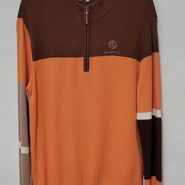 [BUNJANG] Beanpole Outdoor Men's Knit Sweater Brown/Orange Size 100 / 빈폴 아웃도어 남성 니트 100 브라운/오렌지