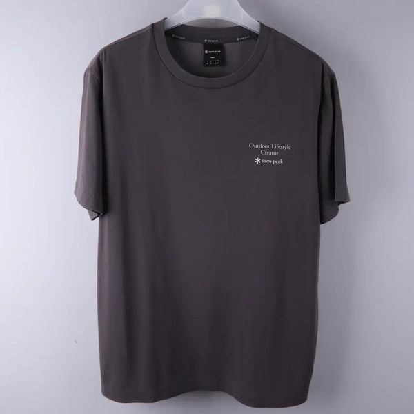 [BUNJANG] Snow Peak Cleand Hybrid Short Sleeve T-Shirt Charcoal (Size 110) / 스노우피크 클랜드 하이브리드 반팔 티셔츠 차콜 (110)