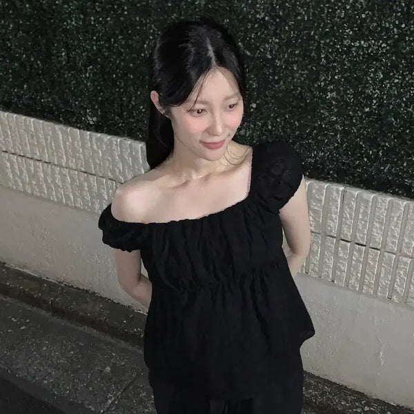 [BUNJANG] Lamour Smocked Blouse / 라무어 스모크 블라우스