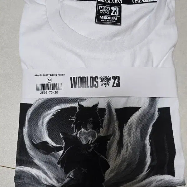 [BUNJANG] League of Legends Worlds 2023 T-Shirt (Size M) / 월즈 2023 티셔츠 아리 리그오브레전드