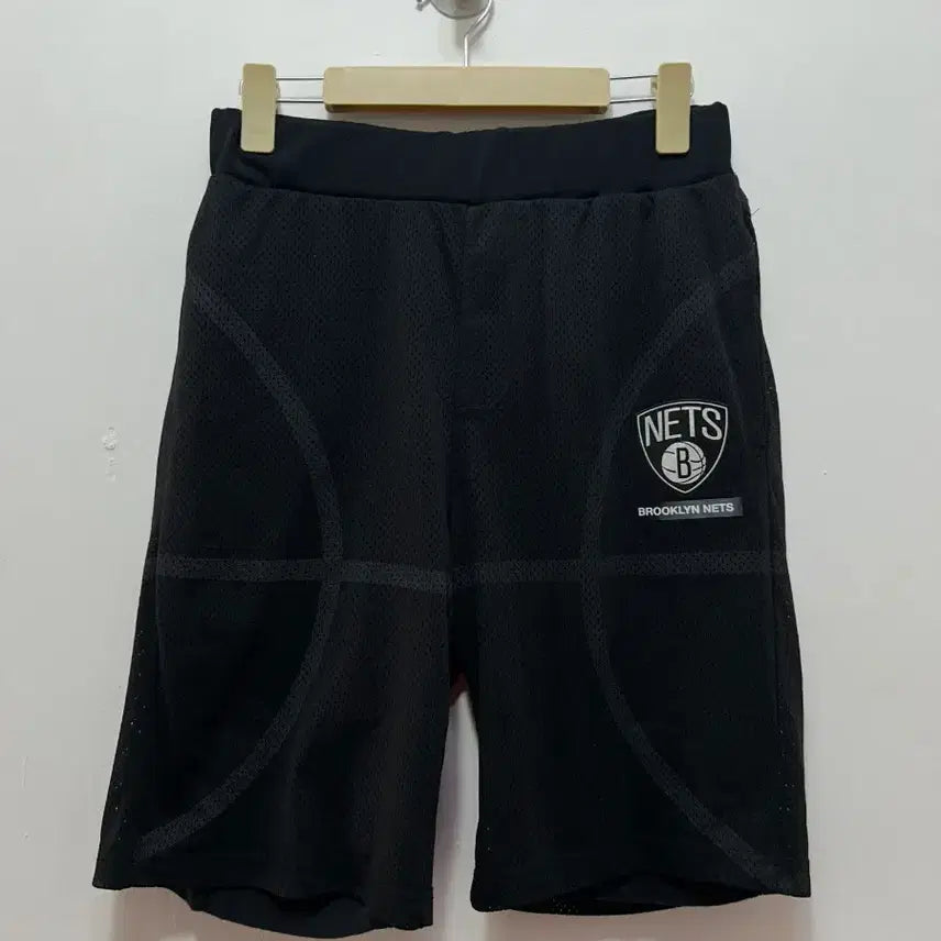 [BUNJANG] NBA Brooklyn Nets Basketball Shorts Black Size 76 / NBA 브루클린 네츠 농구 쇼츠 블랙 76사이즈
