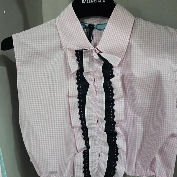 [BUNJANG] Prada Women's Pink Cropped Sleeveless Shirt / [정품]새상품 프라다 여성용 크롭 민소매셔츠(가격인하)