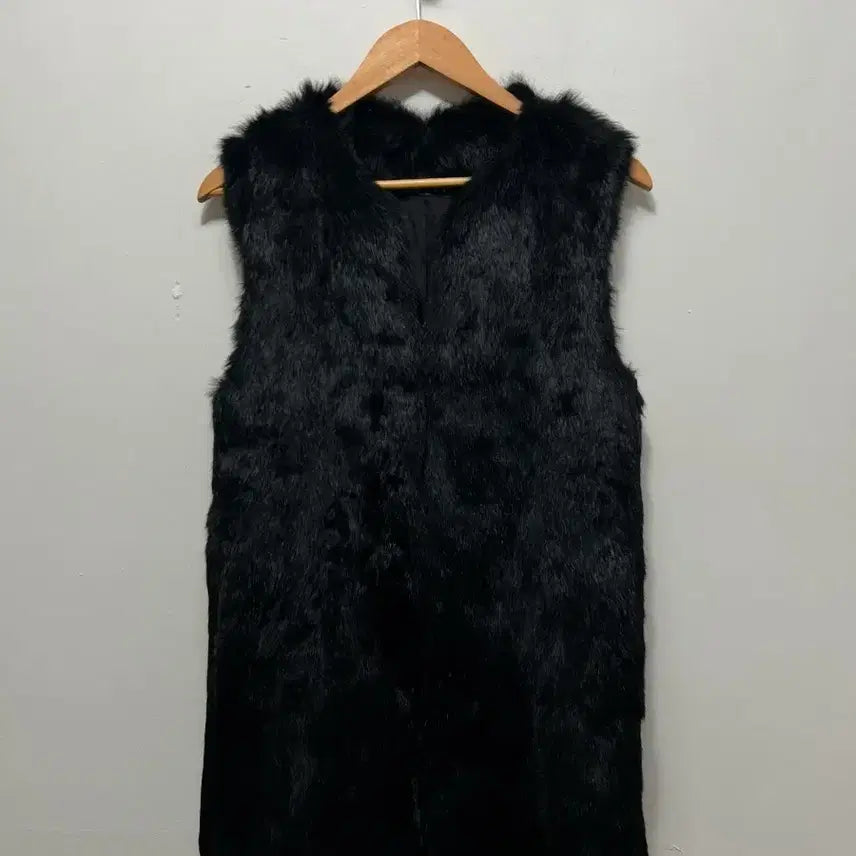 [BUNJANG] Sisley Women's Black Fur Vest / 시슬리 여성 블랙 퍼 조끼