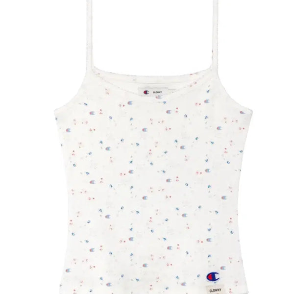 [BUNJANG] Glowny x Champion Camisole White / 글로니 x 챔피온 캐미솔 화이트
