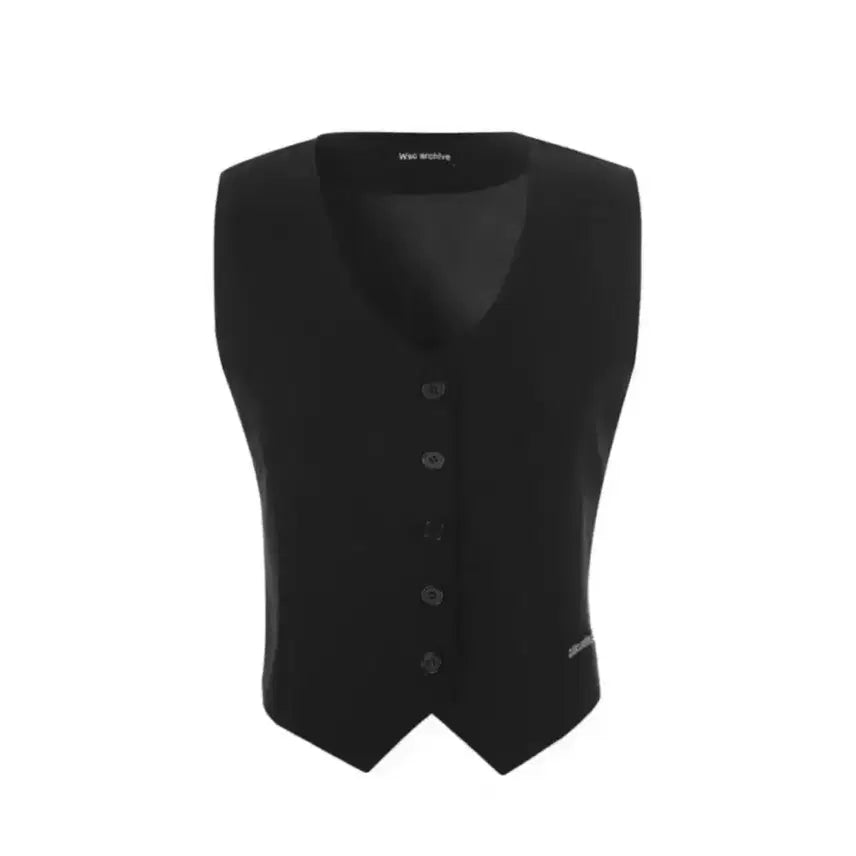[BUNJANG] Wsc Archive Black Vest / 새상품) Wsc Archive 블랙 조끼