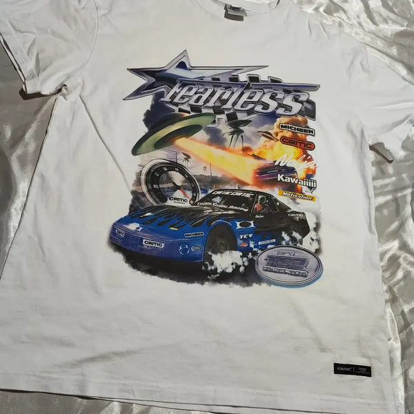 [BUNJANG] CRITIC Racing Graphic T-Shirt / [중고/택포]크리틱 CRITIC 레이싱 반팔 프린팅 티셔츠
