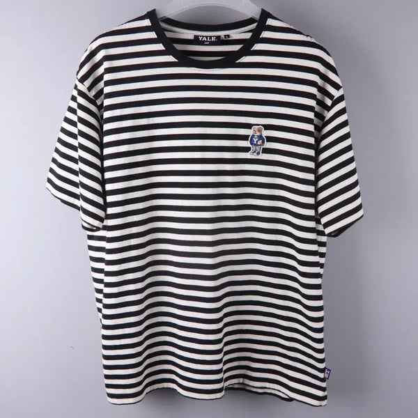 [BUNJANG] YALE Striped Short-Sleeve T-Shirt (L) / 예일(YALE) 스트라이프 반팔 티셔츠 (L)