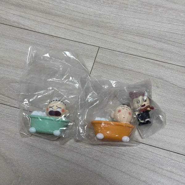 [BUNJANG] Maeng-gu & Hun-i Baby Bath Time Glass Figures Bundle Set / 맹구 훈이 baby목욕타임 유리 피규어 일괄