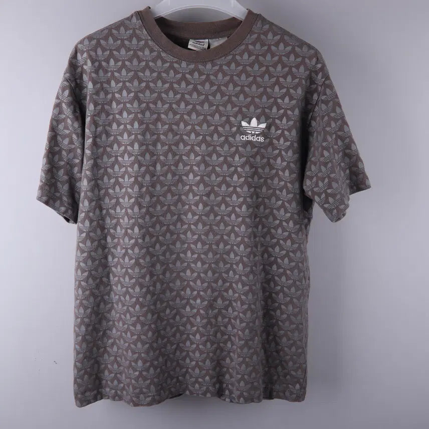 [BUNJANG] Adidas Monogram Short Sleeve T-Shirt Brown (M) / 아디다스 모노그램 반팔 티셔츠 브라운 (M)