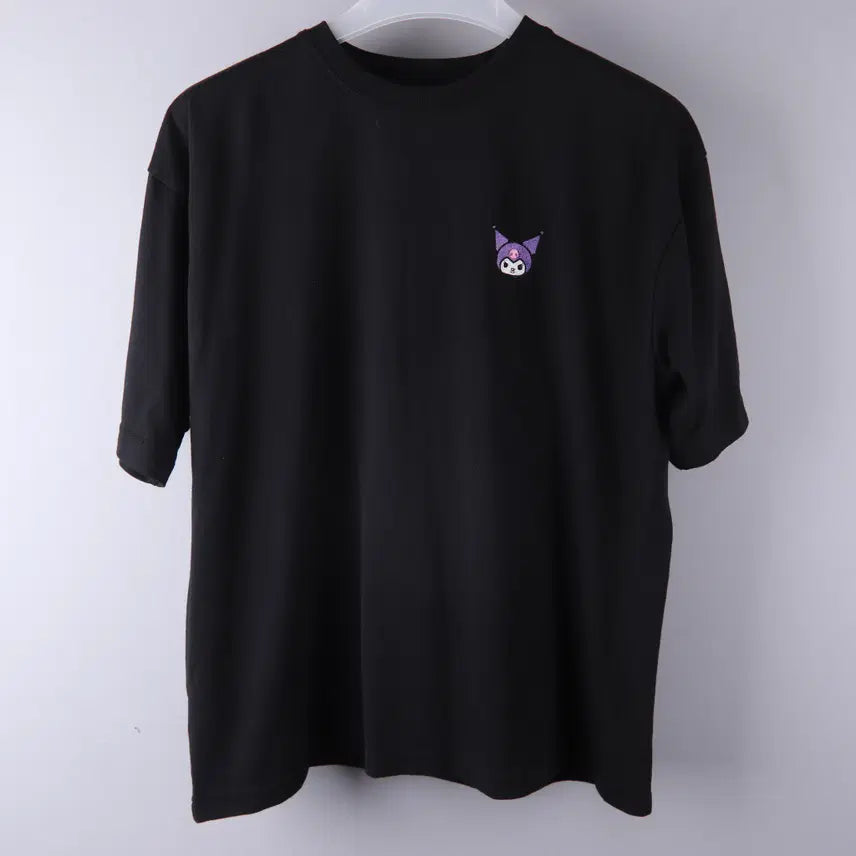 [BUNJANG] Sanrio Kuromi Short Sleeve T-Shirt Black (M) / 산리오 캐릭터 쿠로미 반팔 티셔츠 블랙 (M)