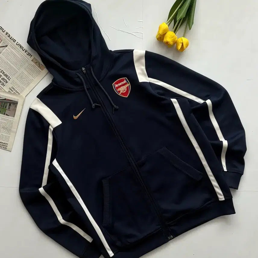 [BUNJANG] Nike Vintage Arsenal FC Navy Hooded Zip-Up Jacket Size 95 / Nike 나이키 빈티지 아스날 FC 후드 집업