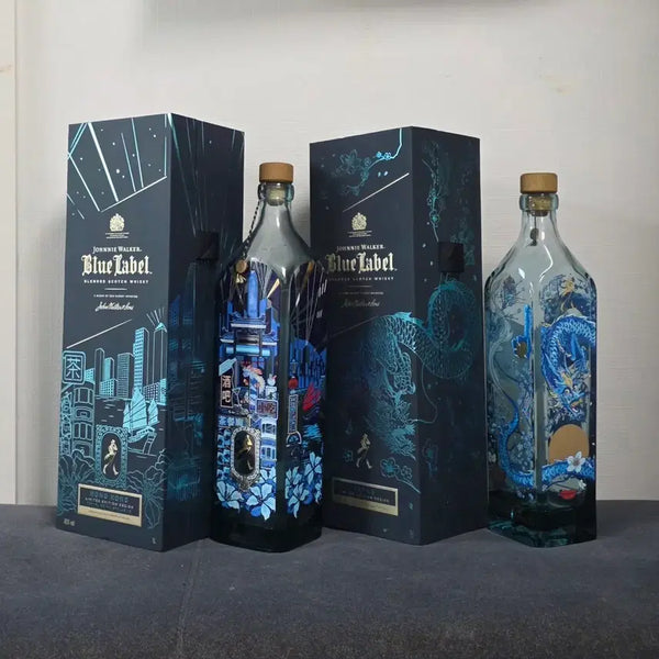 [BUNJANG] Johnnie Walker Blue Label Hong Kong Limited Edition Design Whisky Empty Bottle / 조니워커 블루라벨 홍콩 리미티드 에디션 디자인 위스키 공병