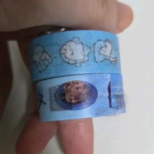 [BUNJANG] Washi Tape Bundle Set - 2 Types (Blue, Sky Cloud, Winter Retro Vintage) / [일괄] 마테 2종 다꾸 파랑 블루 하늘 구름 겨울 레트로 빈티지