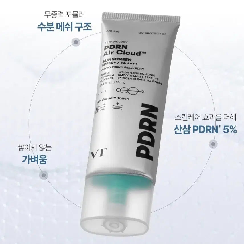 [BUNJANG] VT Cosmetics PDRN Air Cloud Sunscreen Cream / VT PDRN 에어 클라우드 선스크린 선크림