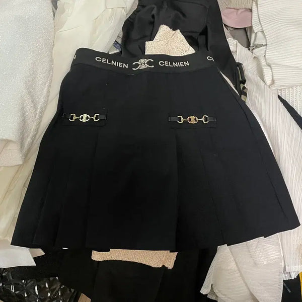 [BUNJANG] Imported Black Pleated Skirt (Size S) / 수입 블랙 플리츠 스커트 S 수입의류