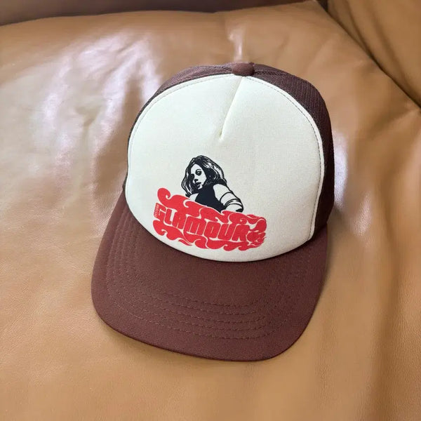 [BUNJANG] Hysteric Glamour 6-Panel Mesh Ball Cap Brown / 히스테릭글래머 6패널 메쉬 볼캡 모자 브라운