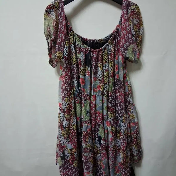 [BUNJANG] Floral Chiffon Dress Size 66 / 플라워 쉬폰 원피스 66