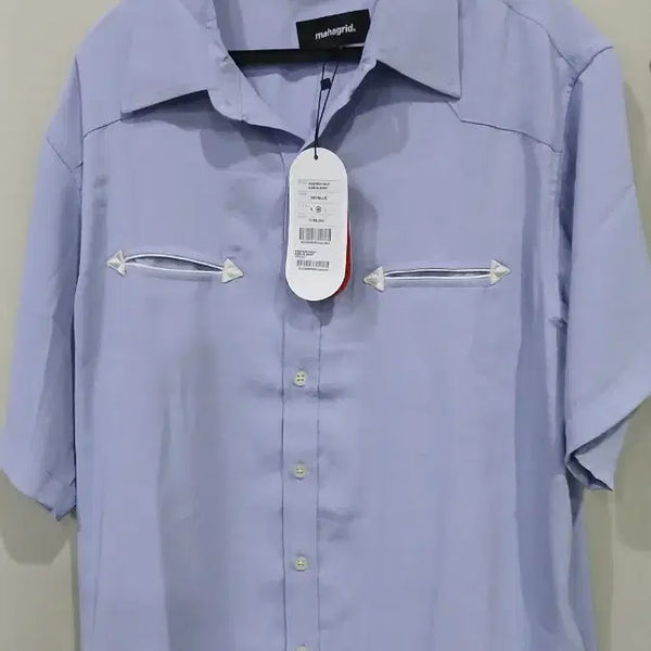 [BUNJANG] Mahagrid Light Blue Basic Shirt (Size M) / 새상품 마하그리드 셔츠 M 사이즈  탭