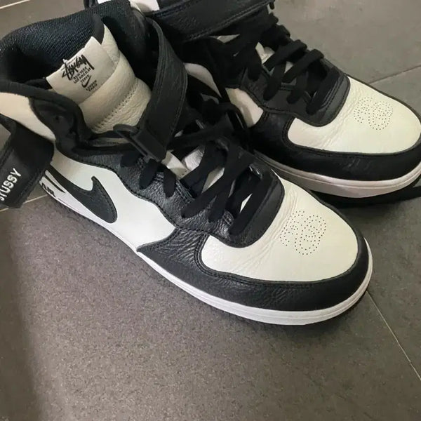 [BUNJANG] Nike Air Force 1 High Stussy Black White / 나이키 에어포스1 하이 스투시 블랙 화이트 280