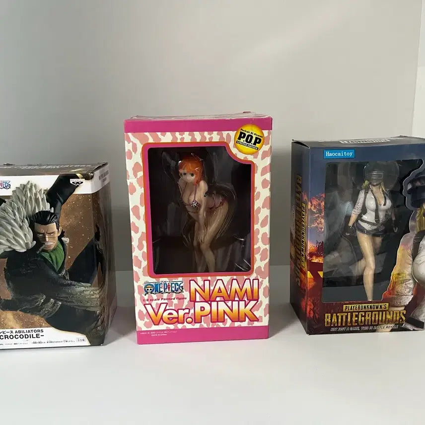 [BUNJANG] One Piece Crocodile, Nami Ver. PINK, Battlegrounds Figure Set / 원피스 크로커다일 피규어 / 나미 Ver.PINK 피규어 / 배틀그라운드 피규어