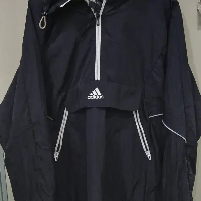 [BUNJANG] Adidas Black Anorak Training Top XL / 아디다스 XL 사이즈 아노락블랙 110사이즈정도