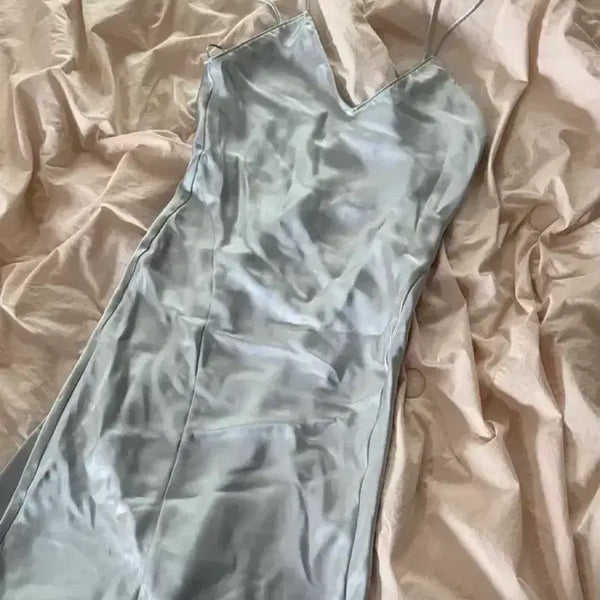 [BUNJANG] Zara Silk Slip Long Dress / 자라 실크 슬립 롱 원피스