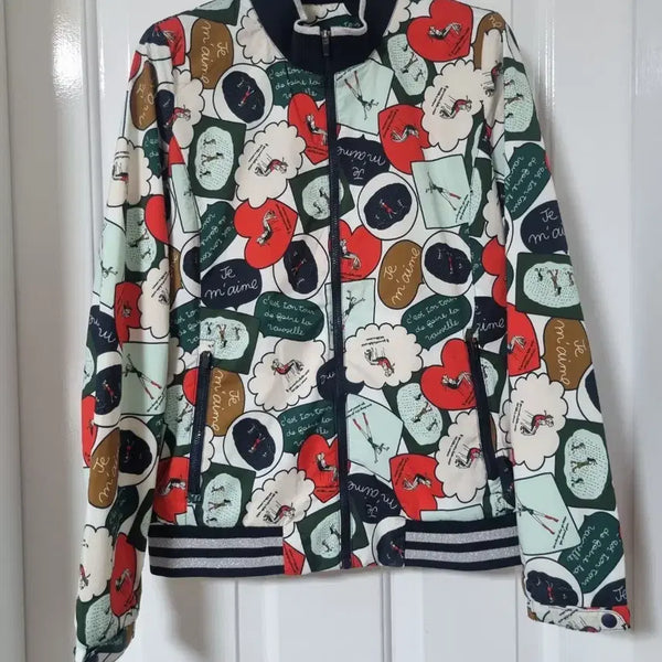 [BUNJANG] Elle Golf Patterned Bomber Jacket / 엘르골프봄버자켓