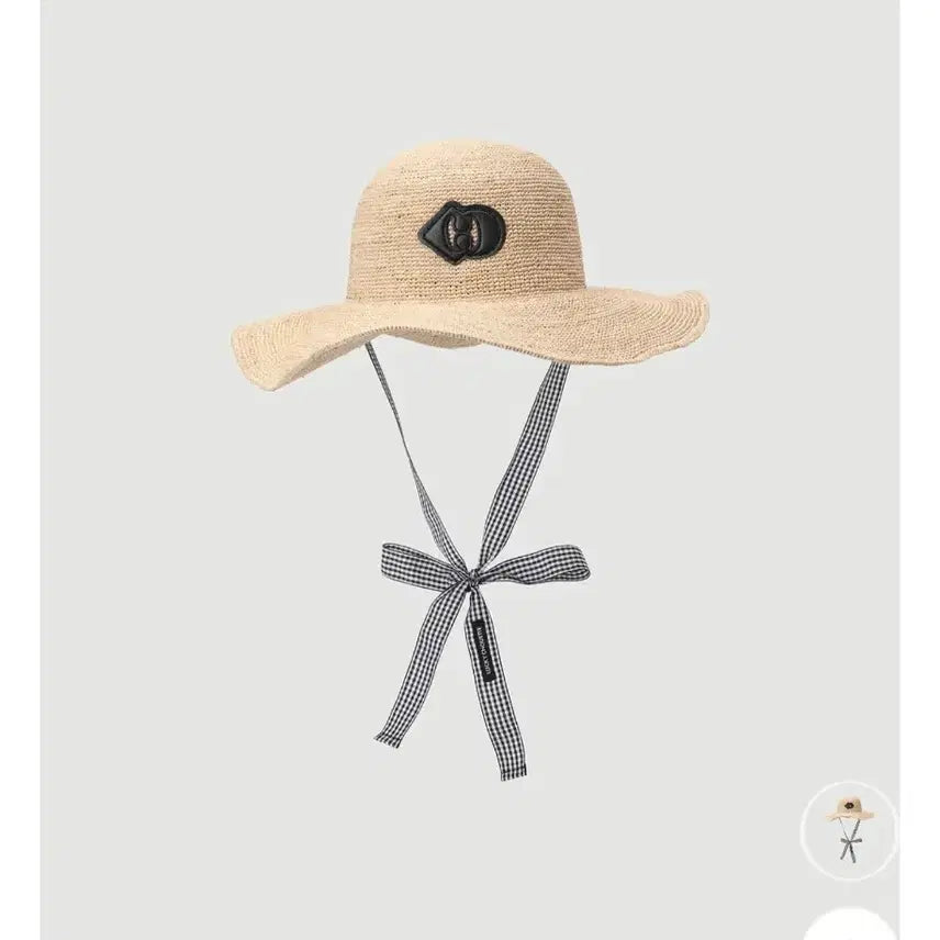[BUNJANG] Lucky Chouette Natural Raffia Hat / 럭키슈에뜨 라피아햇