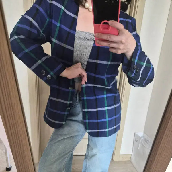 [BUNJANG] Marone5 Check Pattern Loose Fit Jacket / [marone5] 오늘특가 고퀄핏 자켓