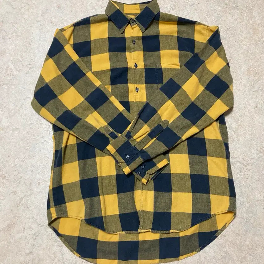 [BUNJANG] GAP Buffalo Check Shirt Yellow Black L / OLD GAP 갭 버팔로 체크 셔츠 옐로우 블랙 L