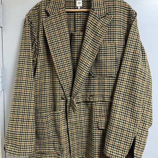 [BUNJANG] RANDT Gunclub Houndstooth Asymmetrical Jacket M / RANDT RT 자켓 울 건클럽 하운드투스 M