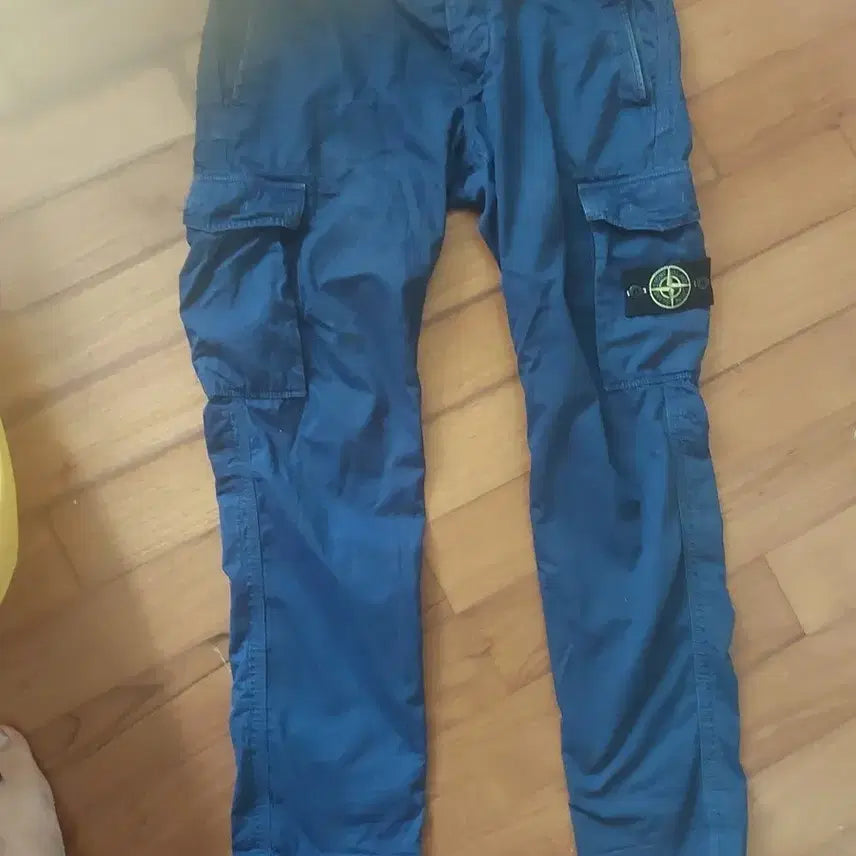 [BUNJANG] Stone Island Washed Cotton Cargo Pants Navy / 스톤아일랜드카고팬츠(바지)