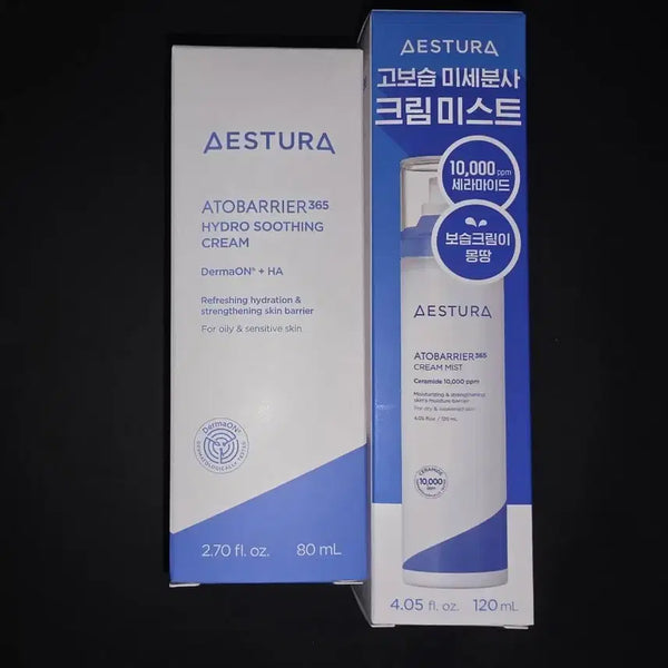 [BUNJANG] AESTURA Atobarrier365 Soothing Cream + Cream Mist Set / 에스트라 아토베리어365 수딩크림 + 크림미스트
