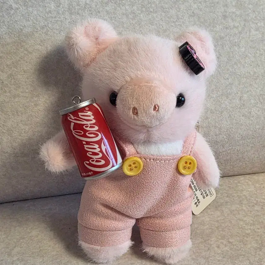 [BUNJANG] Coca-Cola Bling Pop Pig Doll Keychain / 새상품) 코카콜라 블링팝 돼지 인형 키링 콜라 부리부리