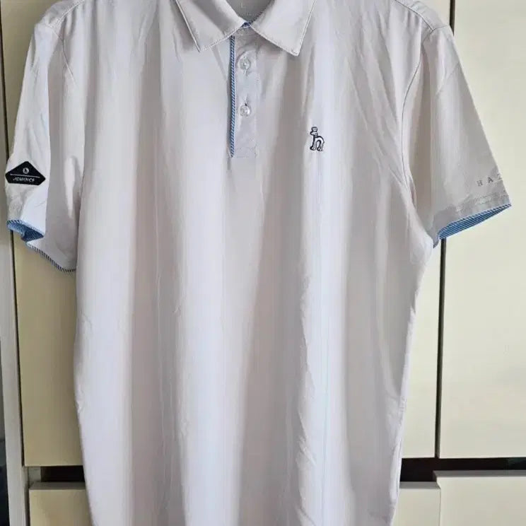 [BUNJANG] Hazzys Golf Wear Short Sleeve Polo Shirt White Size 100 / 헤지스 골프웨어 반팔 카라티 화이트 100