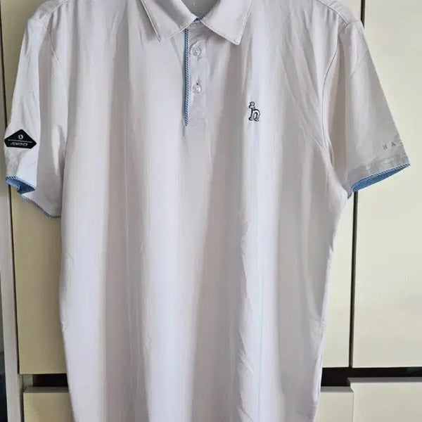 [BUNJANG] Hazzys Golf Wear Short Sleeve Polo Shirt White Size 100 / 헤지스 골프웨어 반팔 카라티 화이트 100