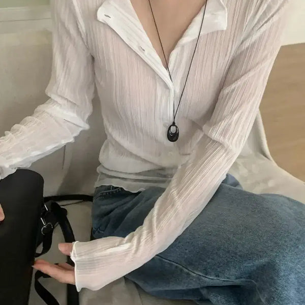 [BUNJANG] NINIE Wave Pleats Cardigan Ivory / 새상품) 나이니 물결 플리츠 가디건 아이보리