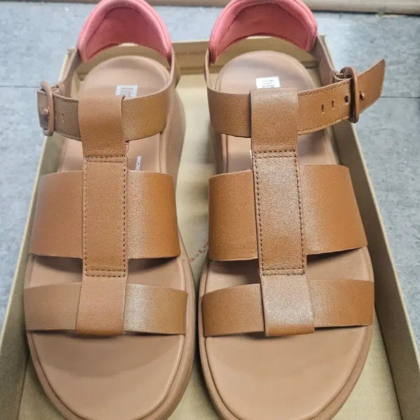 [BUNJANG] FitFlop Women's Brown Platform Fisherman Sandals / 핏플랍 브라운 여성 플랫폼 피셔맨 샌들