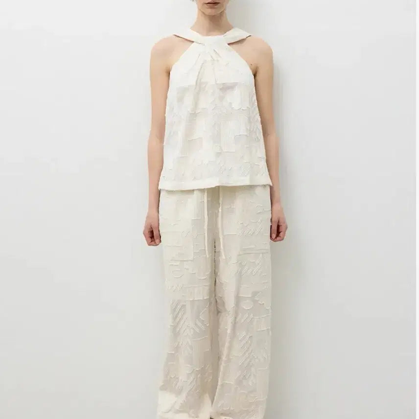 [BUNJANG] RRACE Jacquard Pattern Wide Pants / RRACE 자카드 패턴 와이드 팬츠
