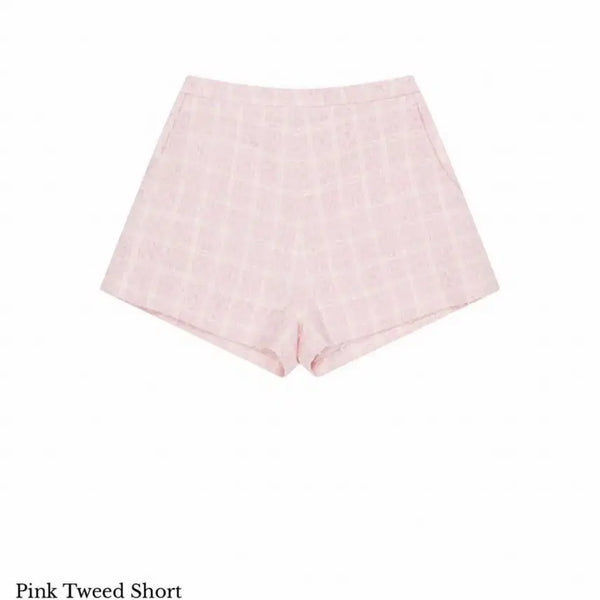 [BUNJANG] Le Plain Pink Tweed Shorts M / 르플레인 핑크 트위드 쇼츠 M