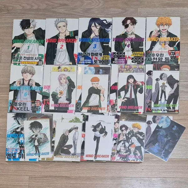 [BUNJANG] Wind Breaker Complete Set Volumes 1-14 First Edition with Postcards / 윈드브레이커 1-14 전권 초판 특전 일괄